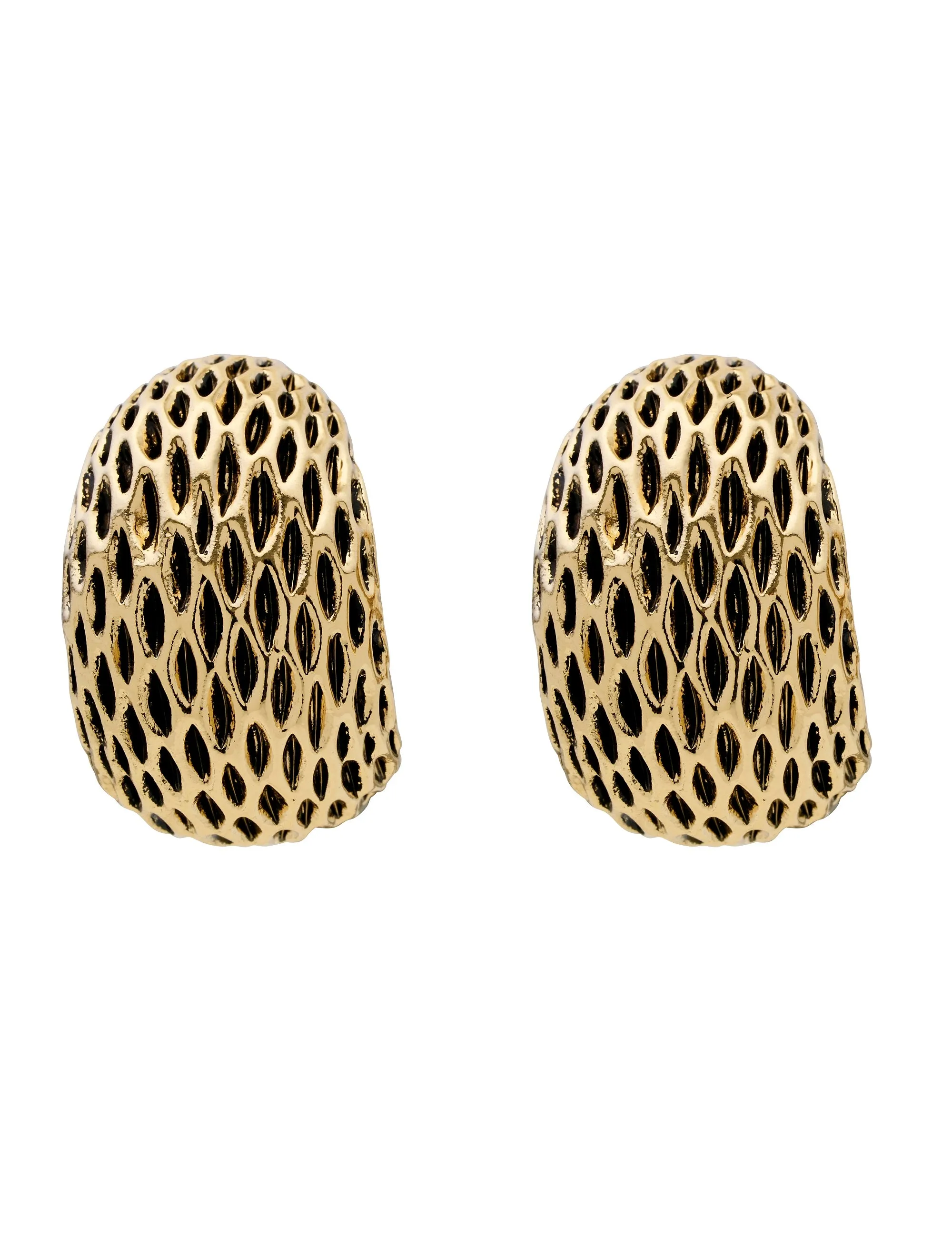 TEXTURE CURVE CLIP EARRING