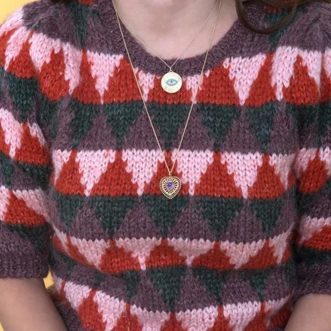 The Ashleigh Bergman Collective x Nina Segal Caged Amethyst Heart Necklace