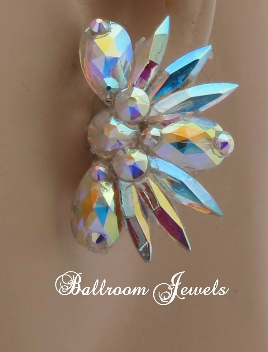 Triple pear Crystal Ballroom earrings