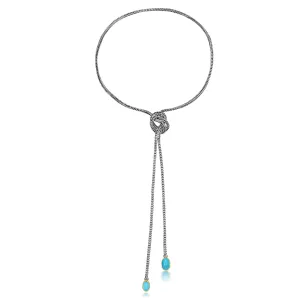 Turquoise Rope Necklace
