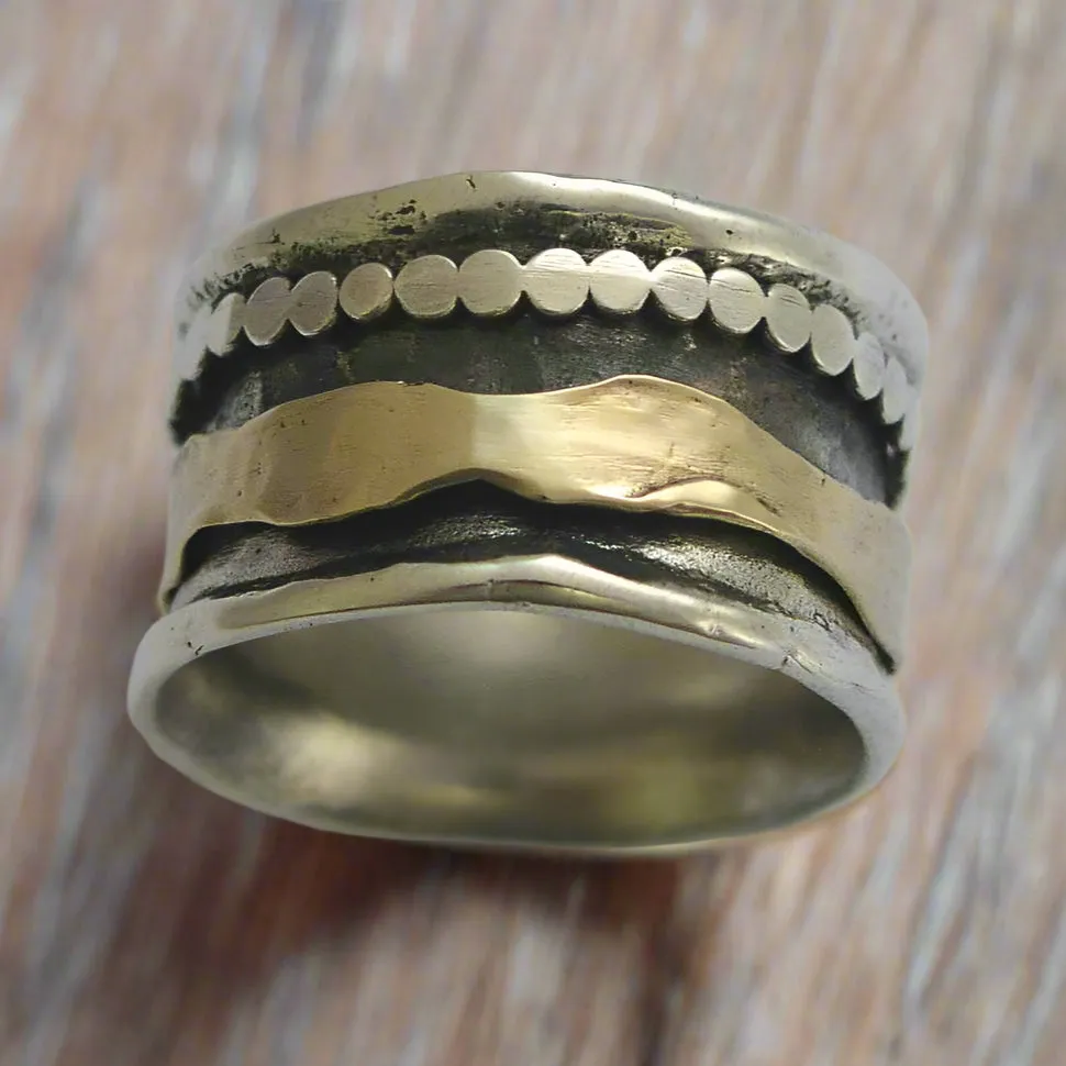 Unisex Silver Band - Blackness Of The Night.