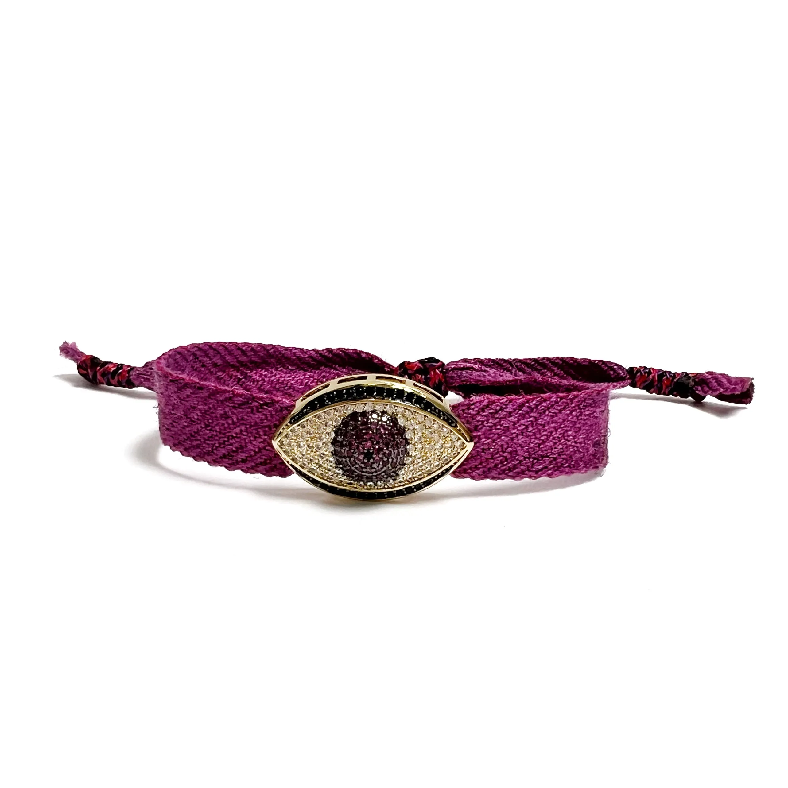 Vana Color Ribbon Eye Charm Bracelet