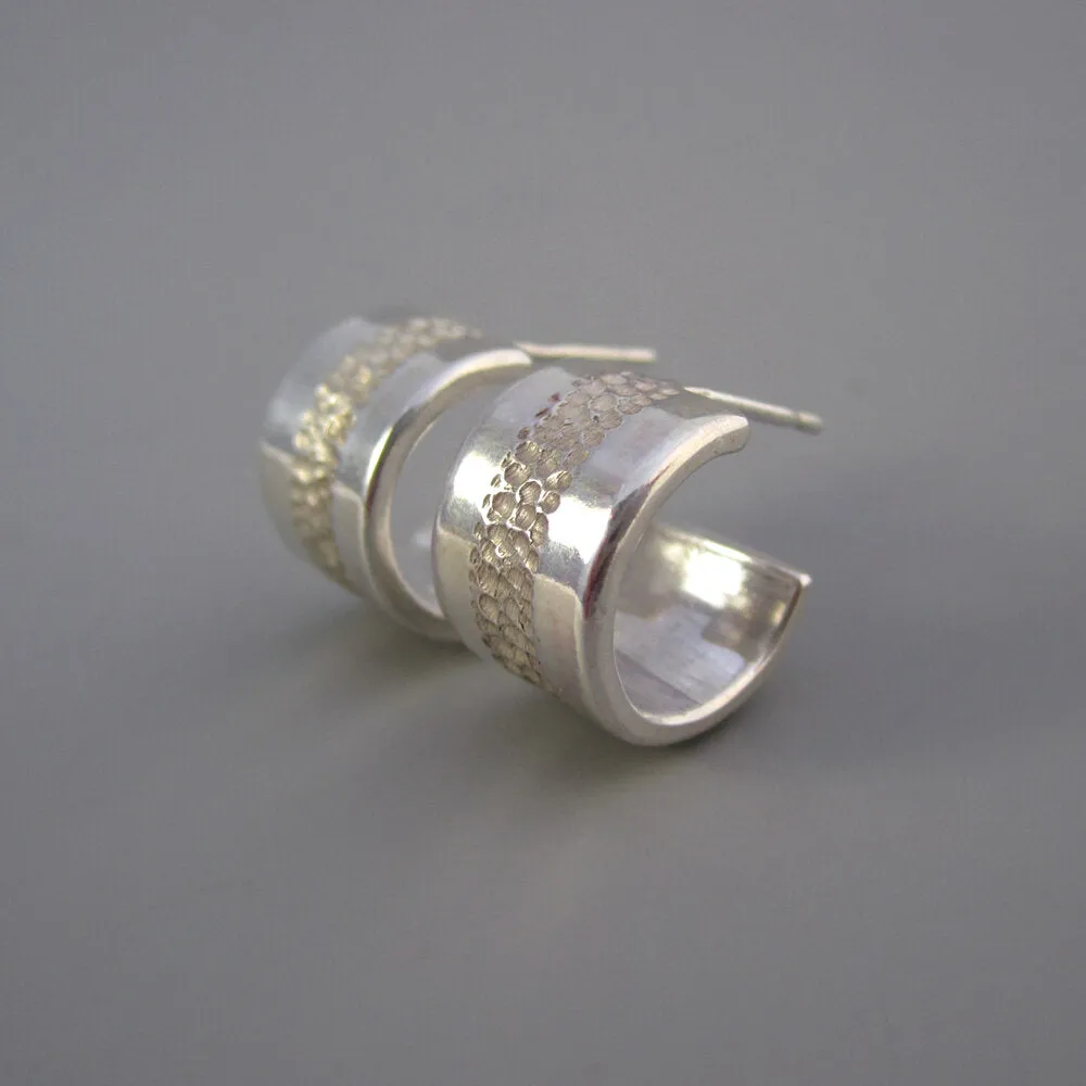 Vapour Sterling Silver Cuff Earrings