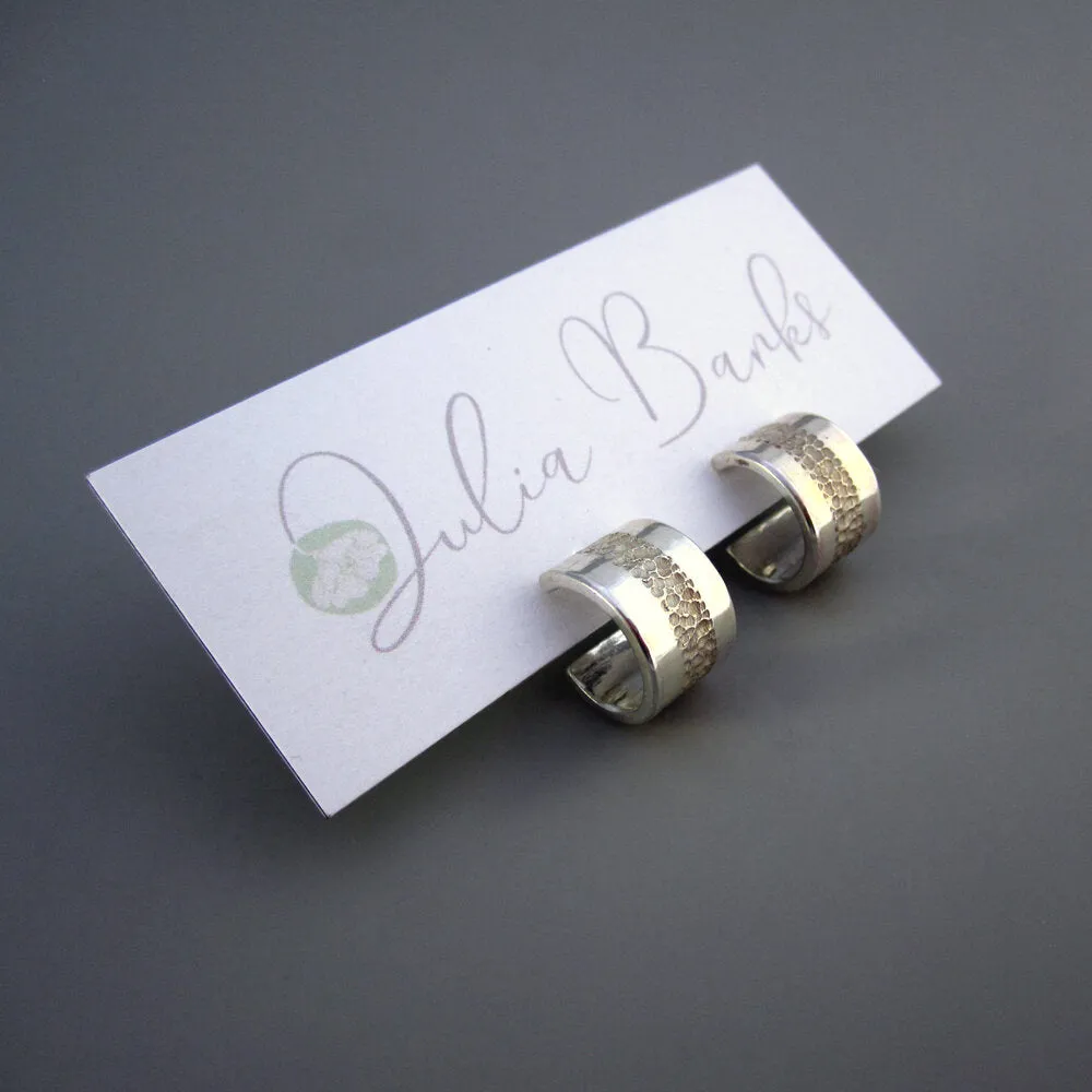 Vapour Sterling Silver Cuff Earrings