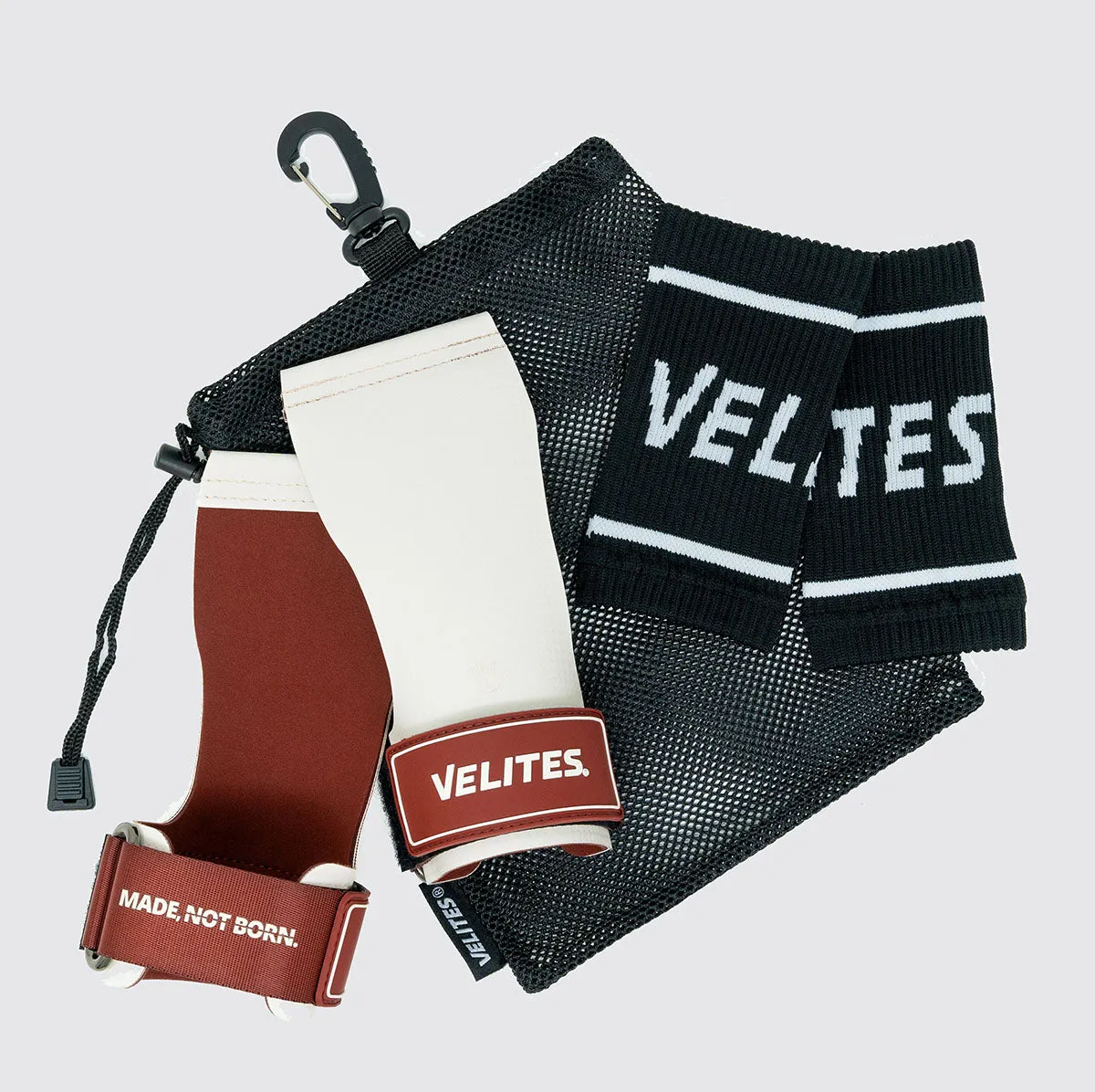 Velites - Quad Ultra Hand Grips - White/Garnet