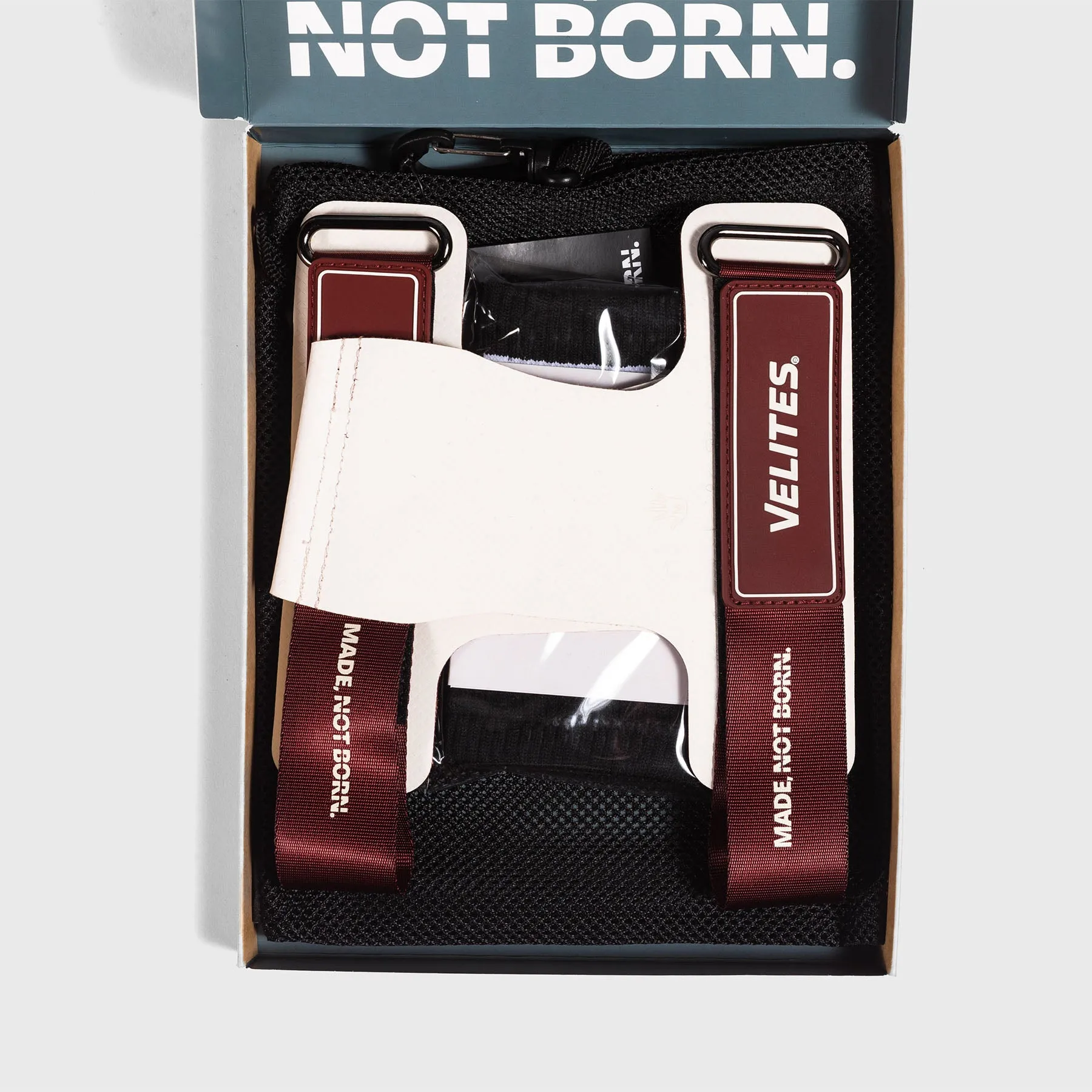 Velites - Quad Ultra Hand Grips - White/Garnet