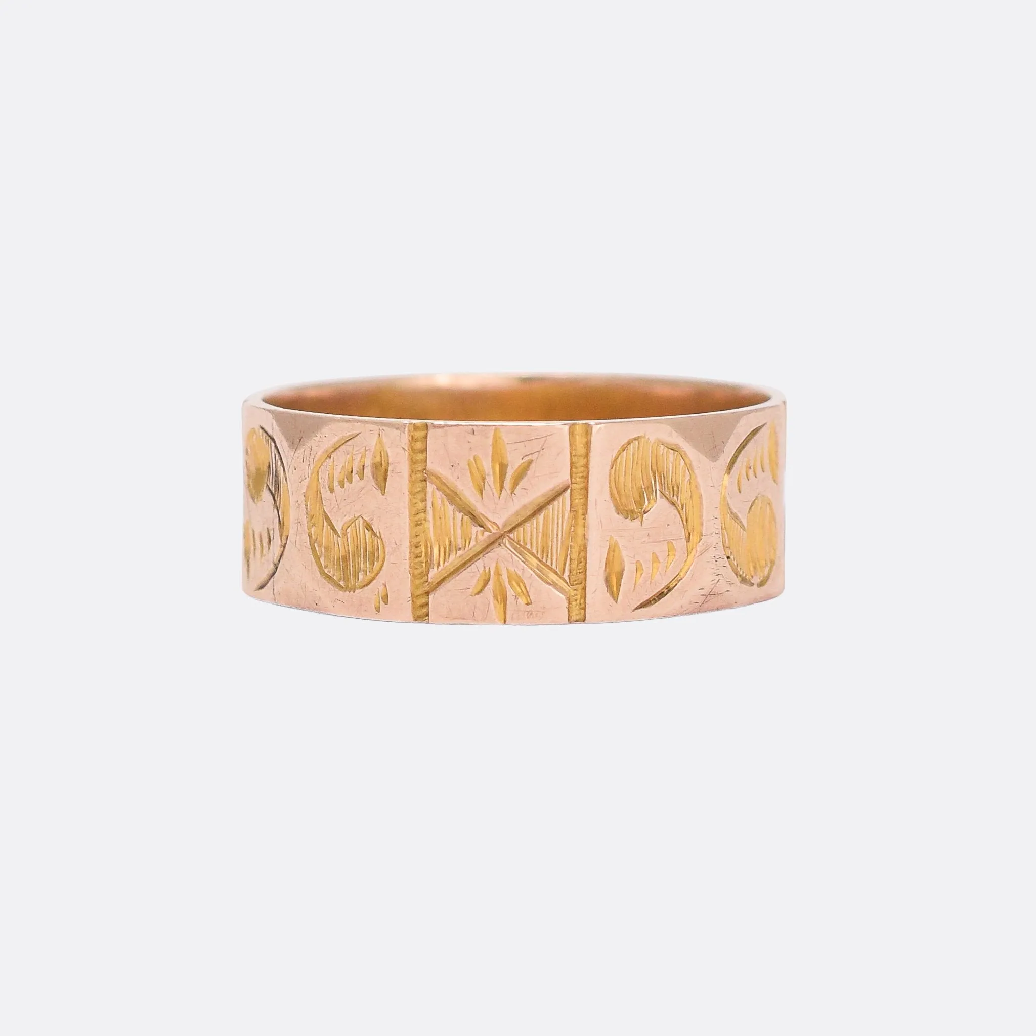 Victorian Chased Gold Cigar Band
