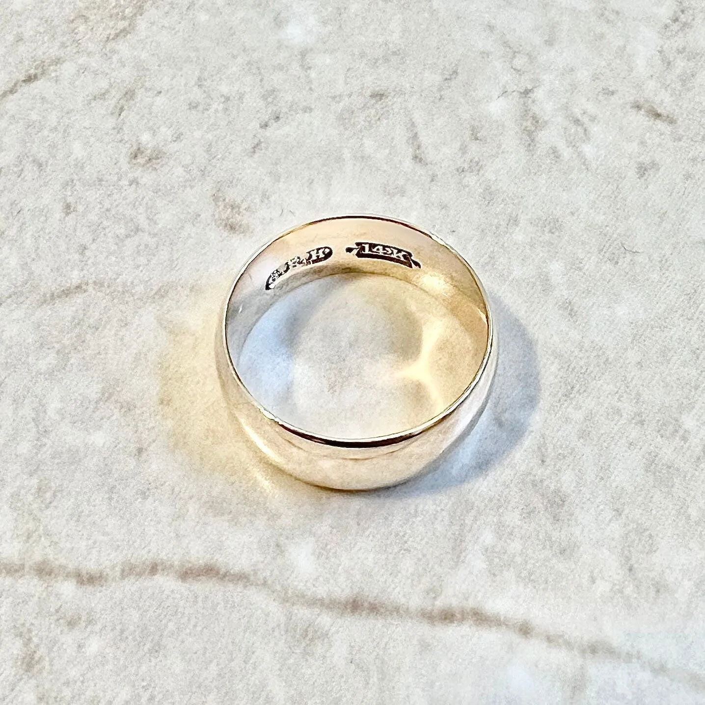 Vintage 1960’s 14 Karat Rose Gold Wedding Band Ring - 7.38 MM