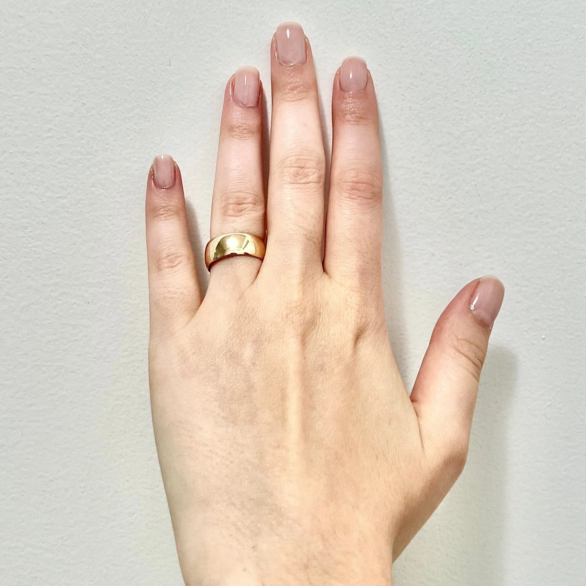 Vintage 1960’s 14 Karat Rose Gold Wedding Band Ring - 7.38 MM
