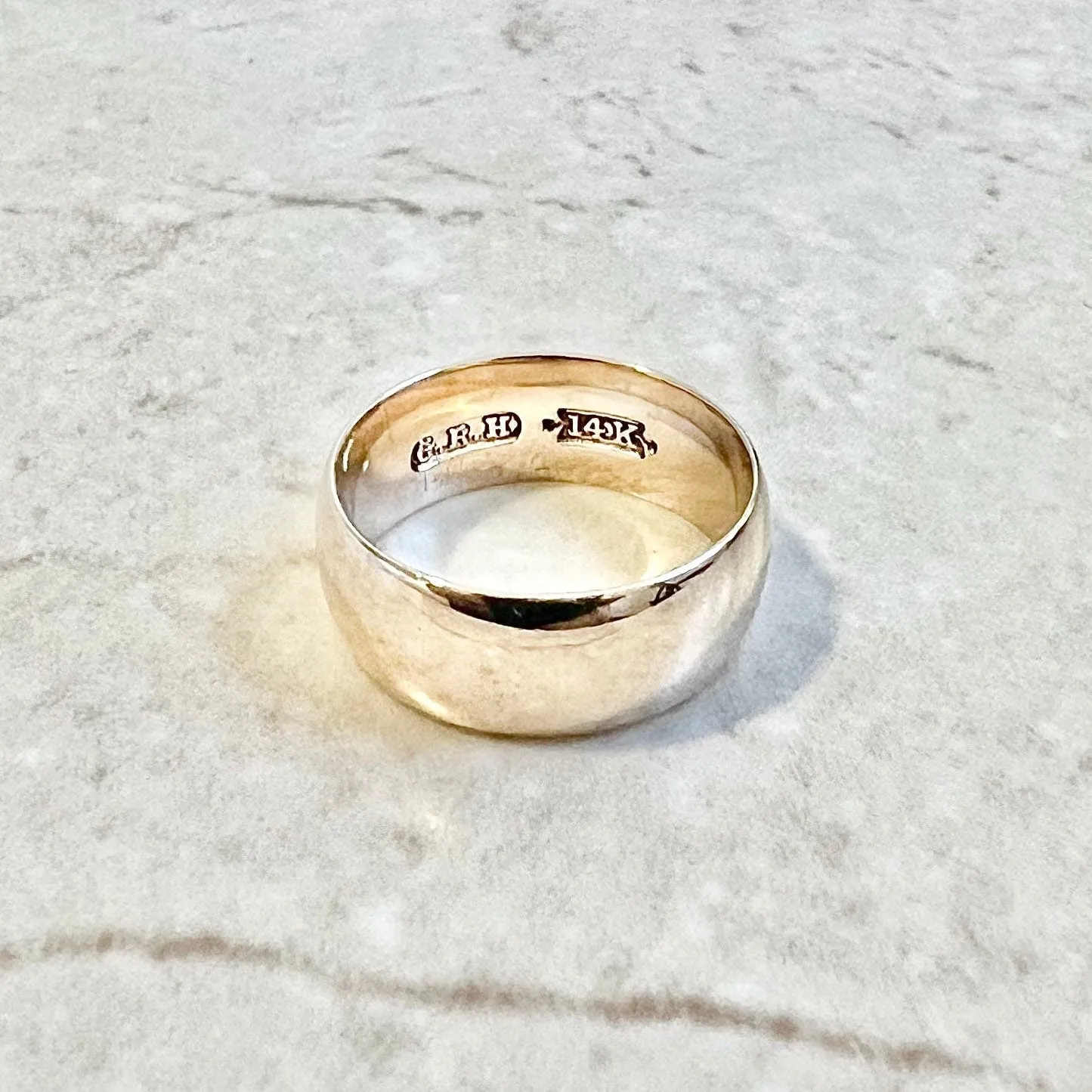 Vintage 1960’s 14 Karat Rose Gold Wedding Band Ring - 7.38 MM