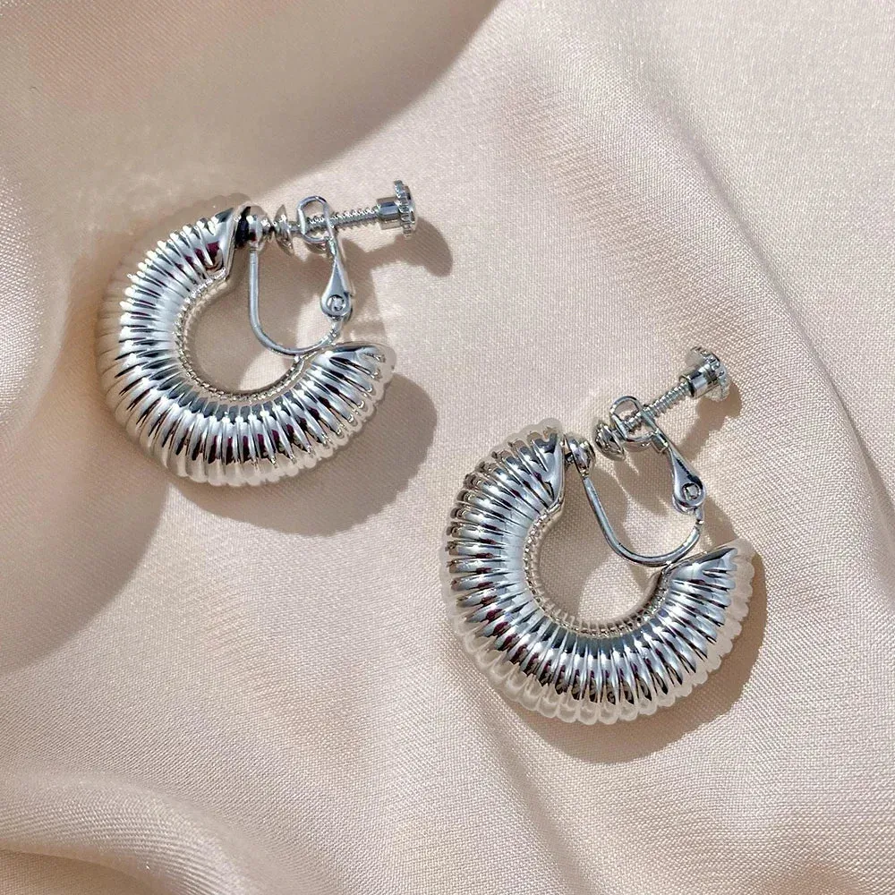 Vintage Hoop Clip on Earring