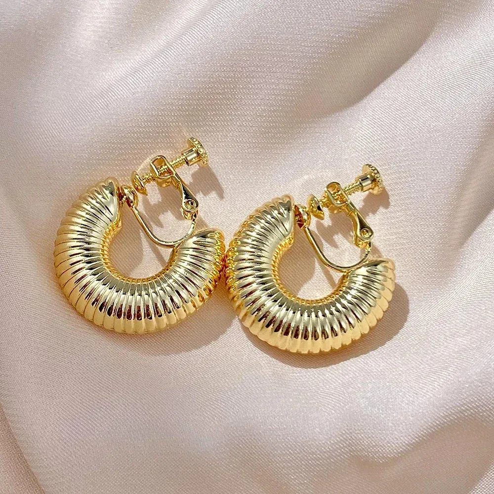 Vintage Hoop Clip on Earring