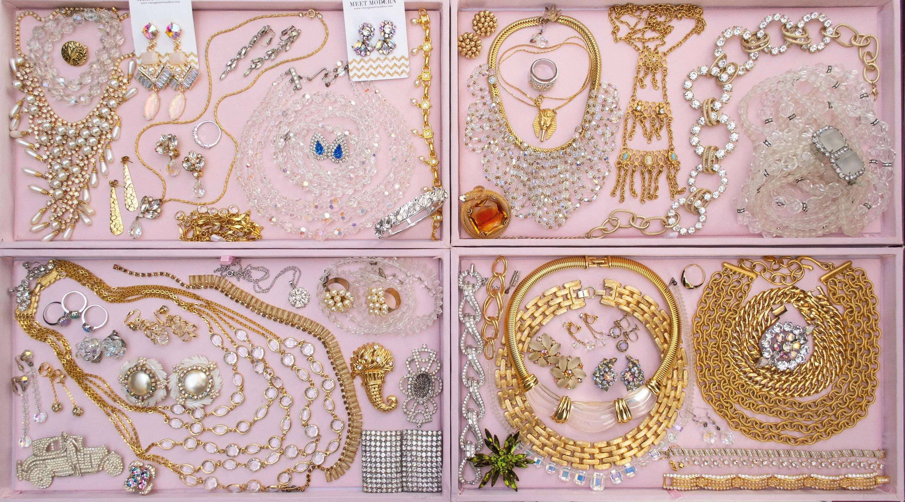 Vintage Juliana Dangling Aurora Borealis Rhinestone Statement Earrings, Clip On