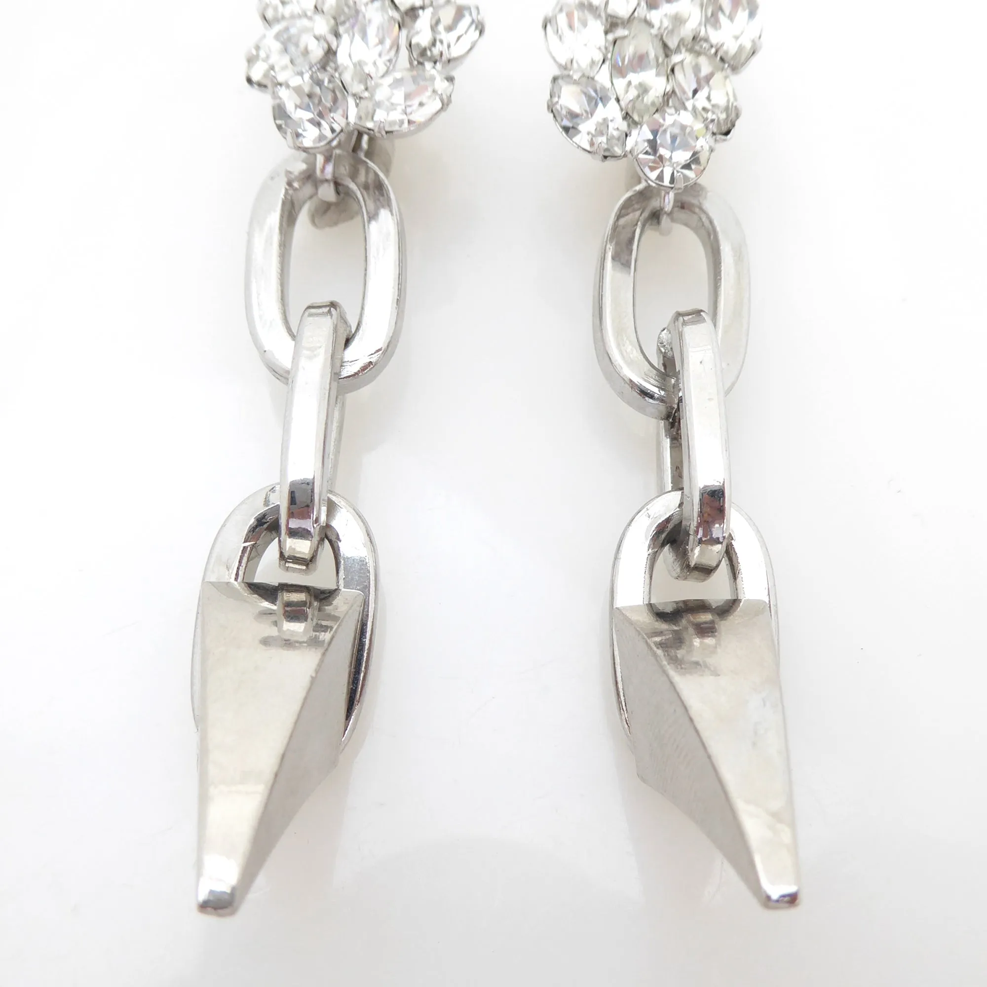 Vintage rhinestone claw earrings