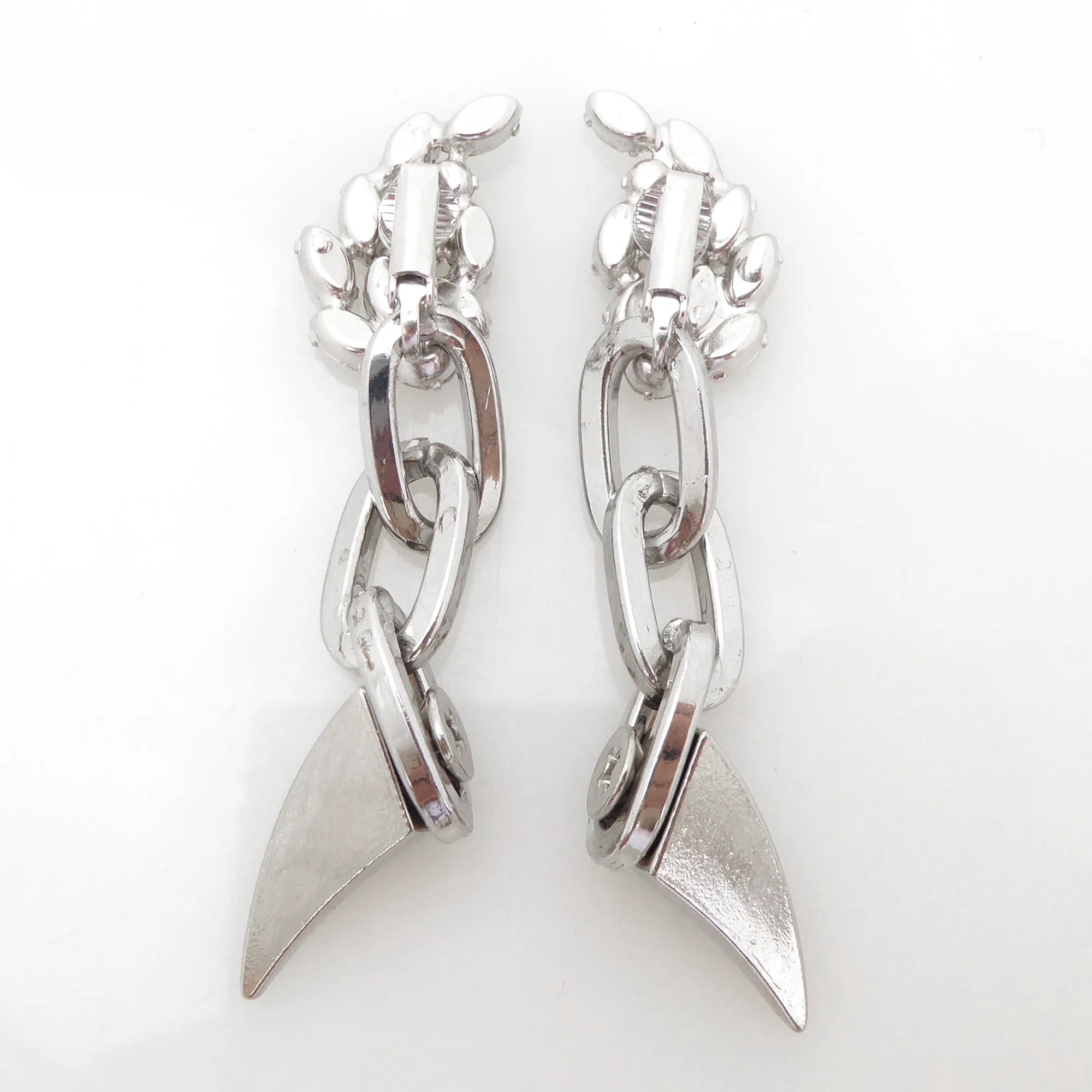 Vintage rhinestone claw earrings