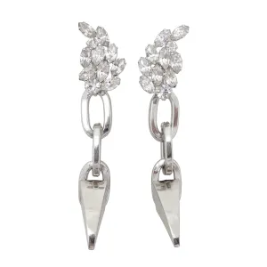 Vintage rhinestone claw earrings