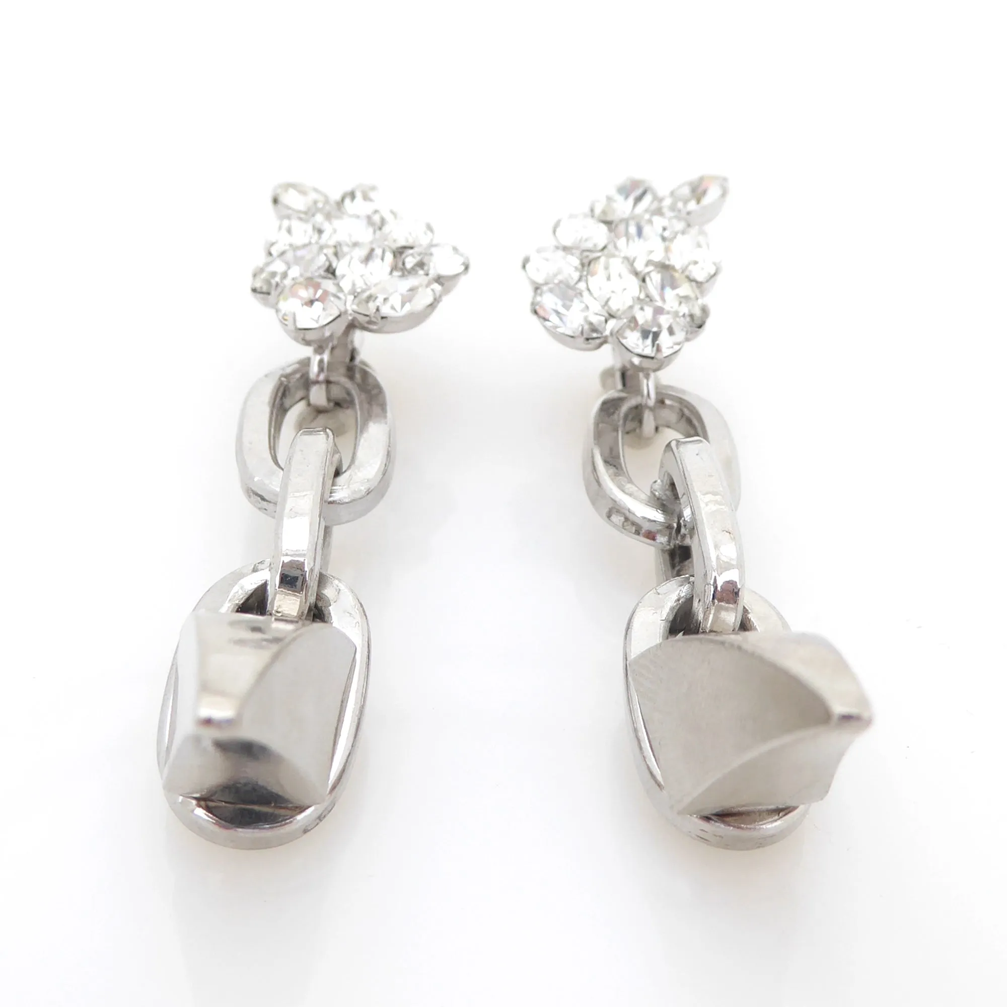 Vintage rhinestone claw earrings