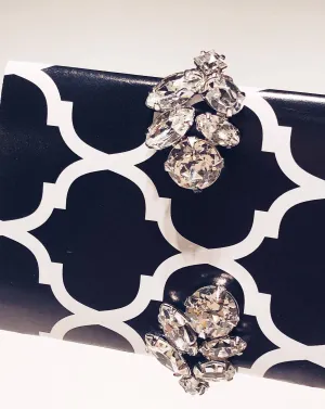 Vintage Rhinestone Clip On Earrings