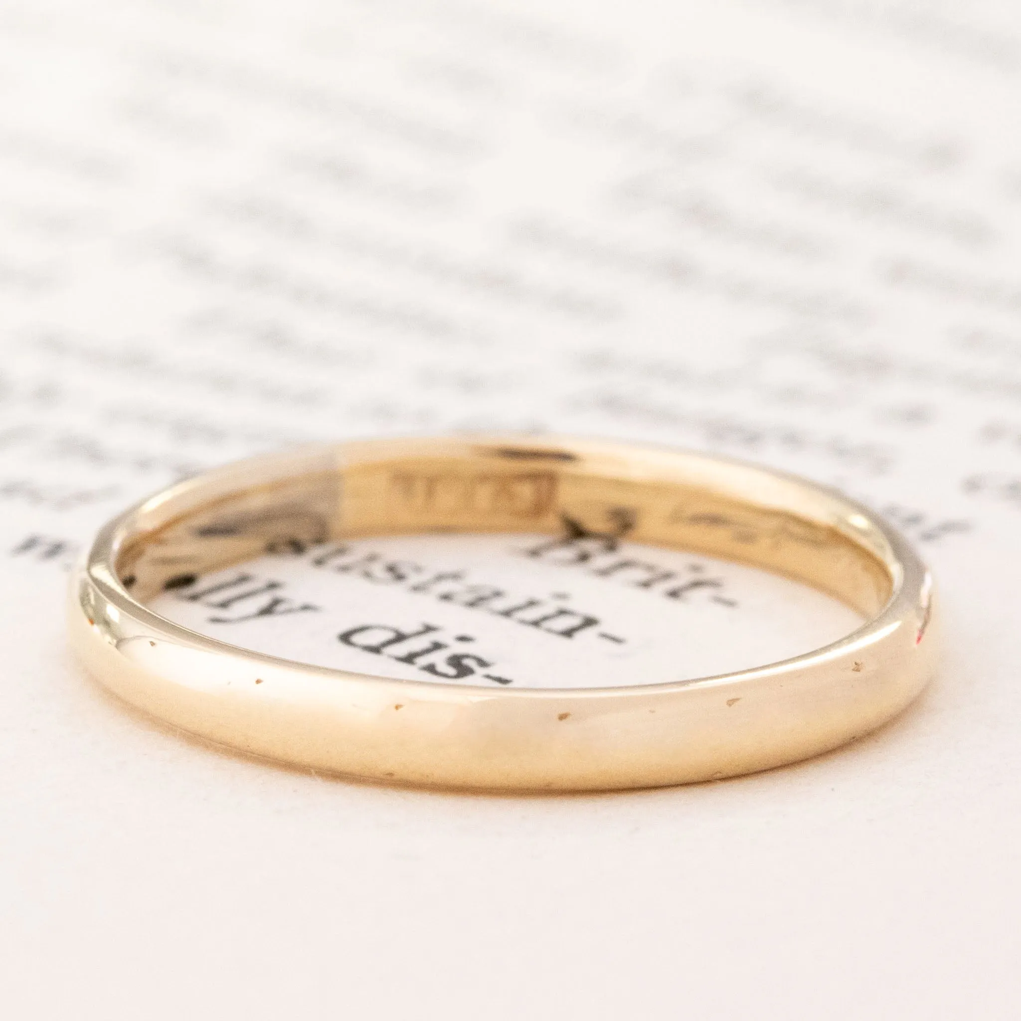 Vintage Slim Wedding Band, 2.4mm