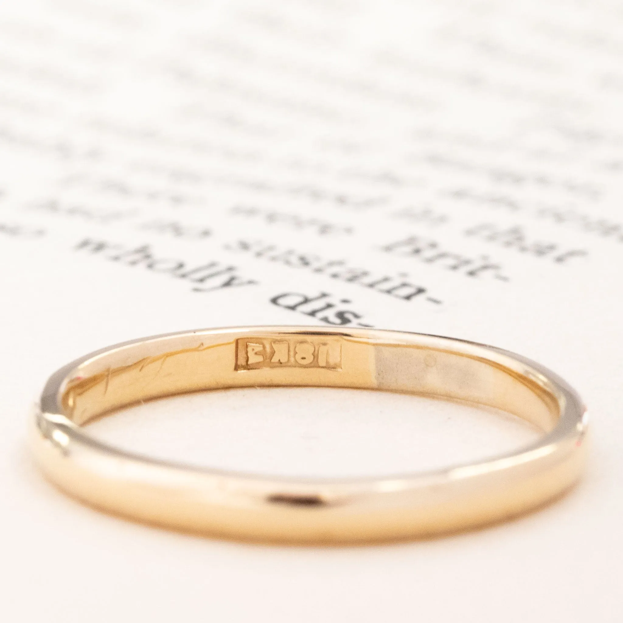 Vintage Slim Wedding Band, 2.4mm