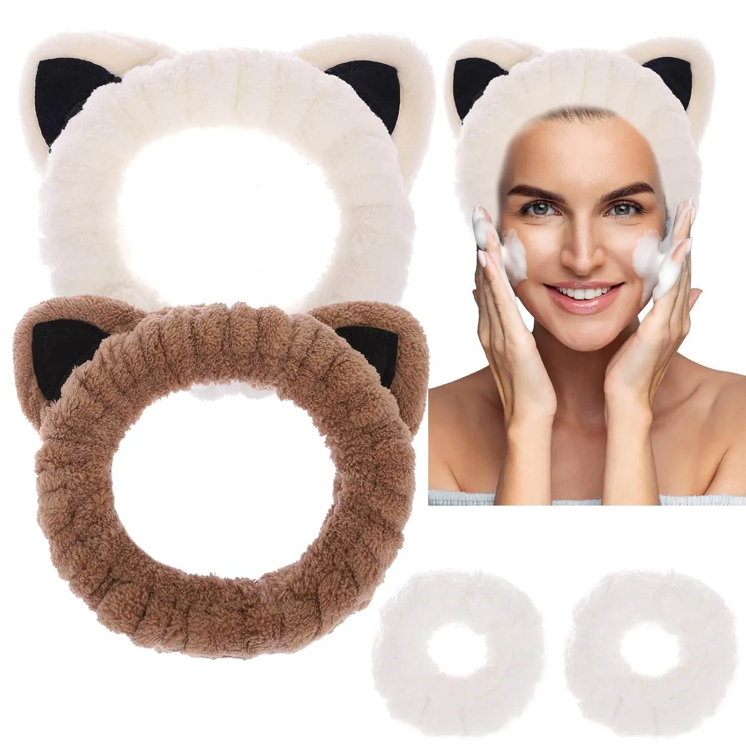 Wash Bands for Makeup and Yoga Sports Shower Face Spa Headband Elastic Headband for Girls and Women