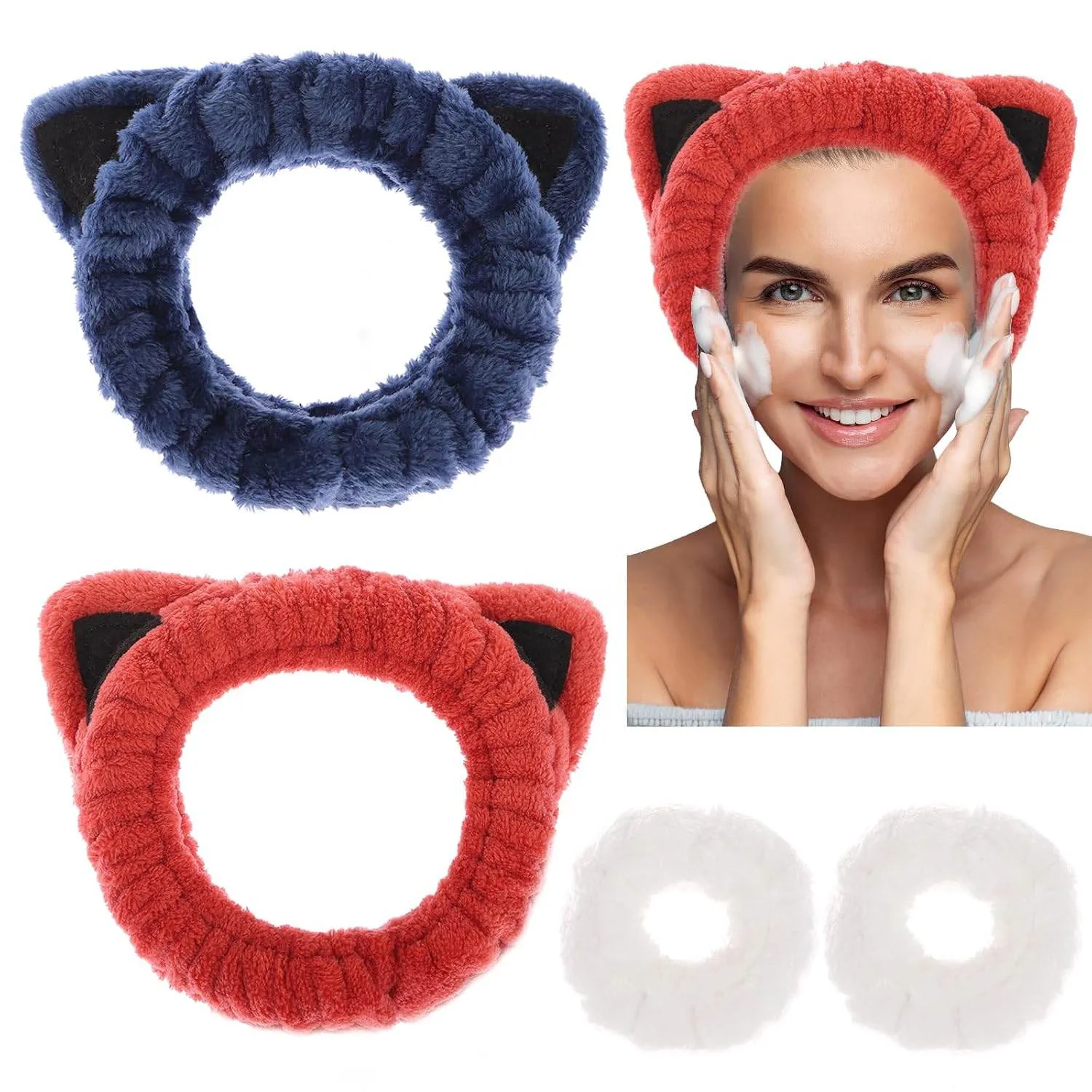 Wash Bands for Makeup and Yoga Sports Shower Face Spa Headband Elastic Headband for Girls and Women