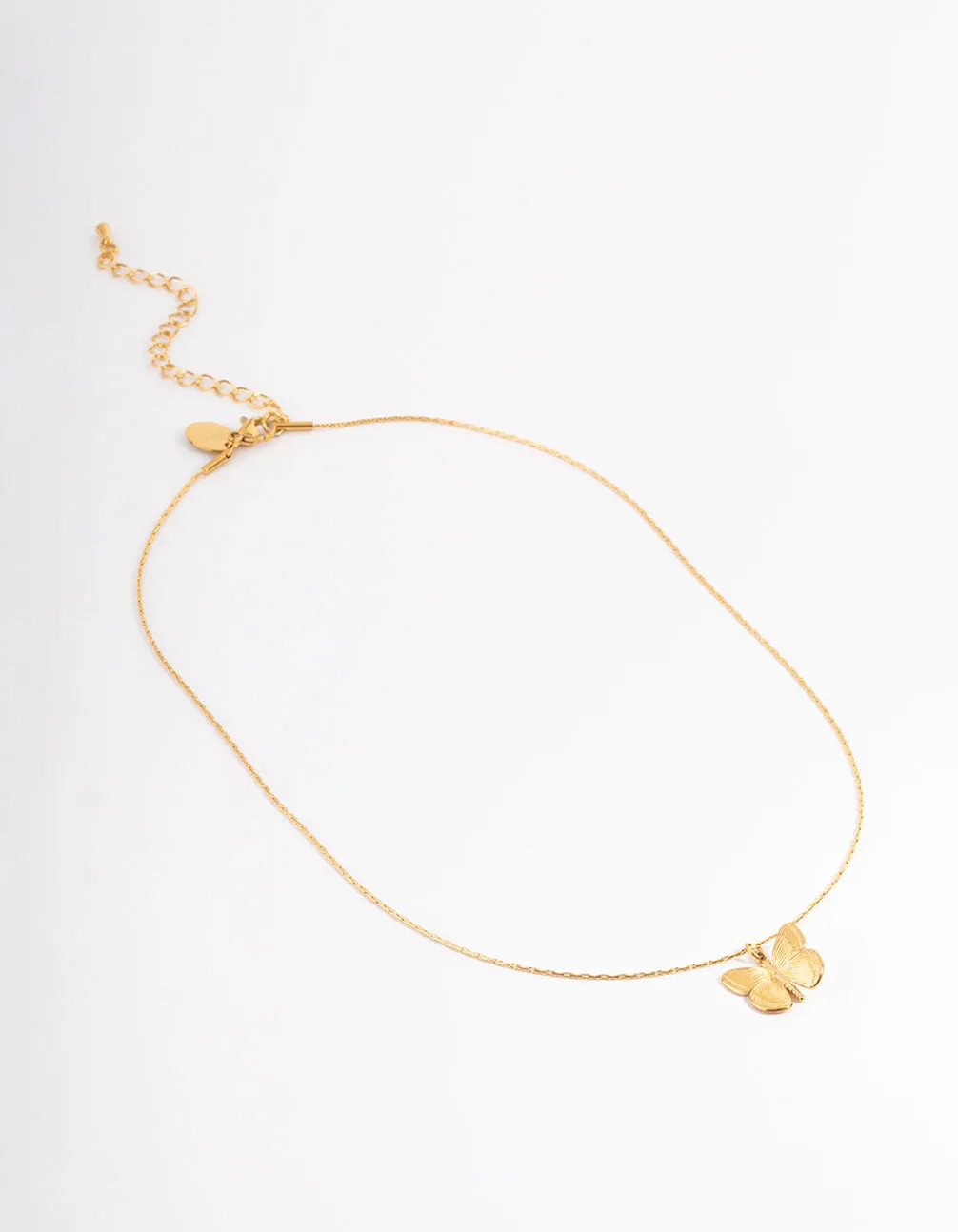 Waterproof Gold Plated Stainless Steel Butterfly Pendant Necklace