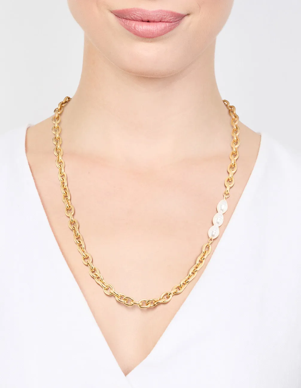 Waterproof Gold Plated Stainless Steel Cable Necklace