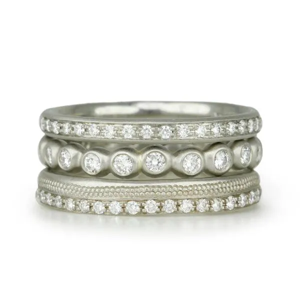 White Gold and Pave Diamond "Stardust" Ring