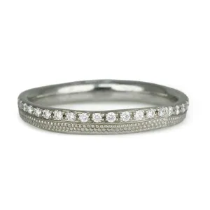 White Gold and Pave Diamond "Stardust" Ring