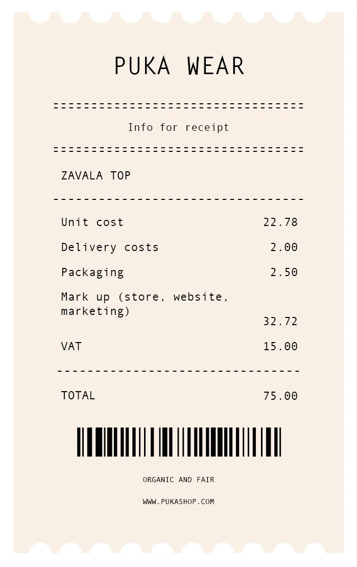Zavala organic top