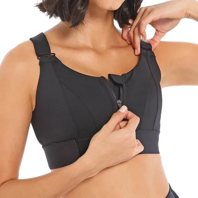 Zipper Sports  Bra