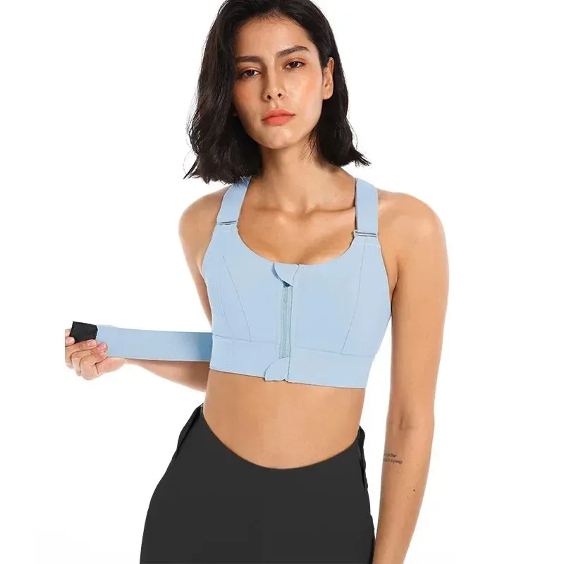 Zipper Sports  Bra