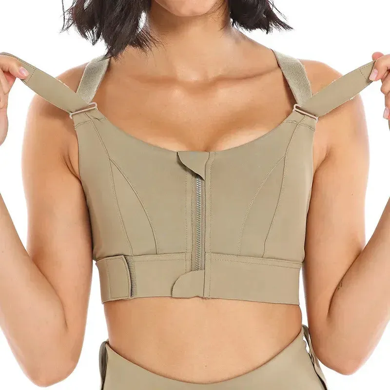 Zipper Sports  Bra