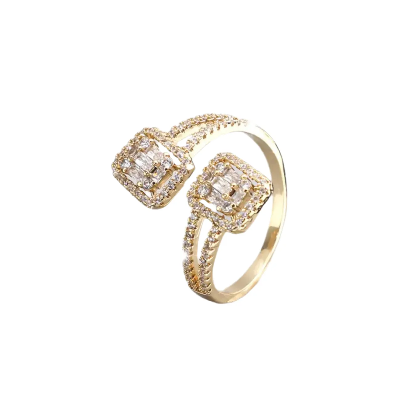 Zircon Wrap All-Fit Ring in Gold