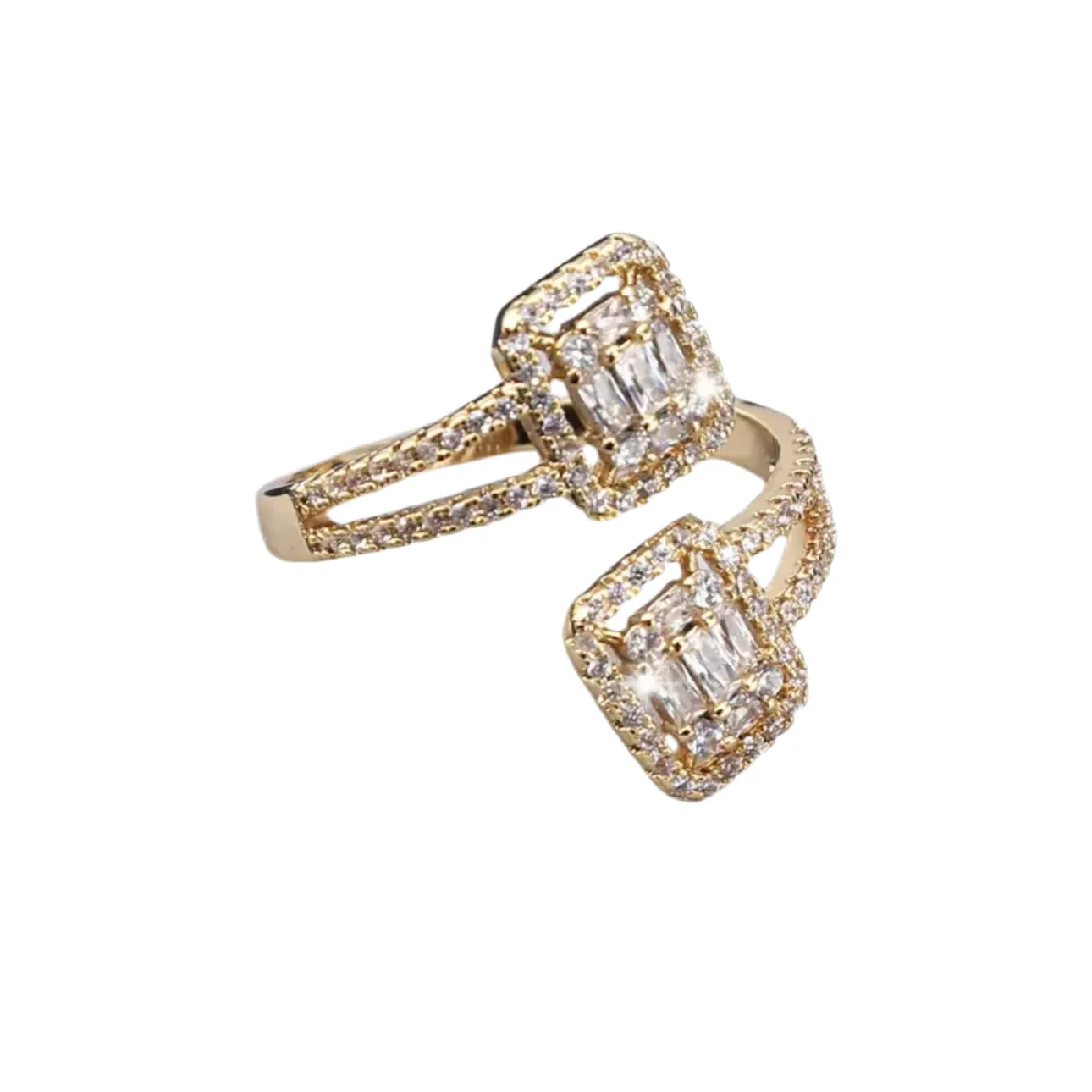 Zircon Wrap All-Fit Ring in Gold